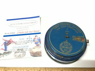 Vintage Add A Coin Counter Metal Mechanical Banks Federal Savings Erie Pa