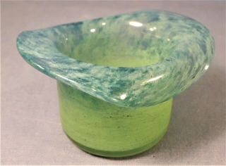 Vintage Vasart Green Glass Bowl