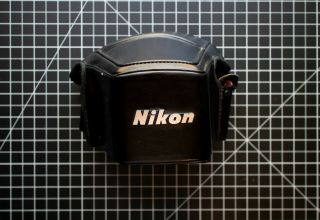 Nikon Cf - 17 Semi - Hard Leather Case,  Black For Fg Cameras - Oem Vtg