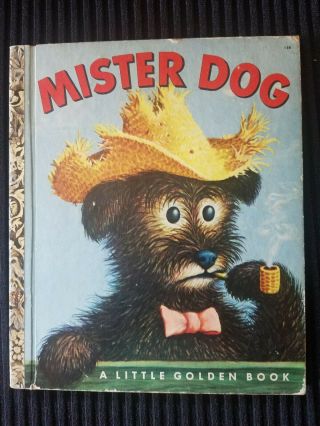 Vintage Little Golden Book Mister Dog 128 1952 1st Ed.