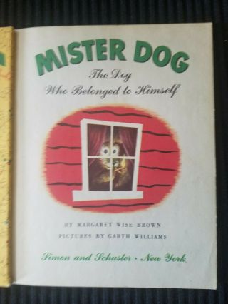 Vintage Little Golden Book Mister Dog 128 1952 1st ed. 3