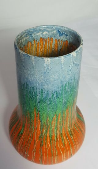 Vintage Wadeheath Ware Art Deco Drip Glaze Vase Orcadia