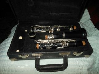 Vintage Clarinet Black Hmg Spirit Le Blanc In Case