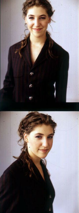 U800f Vintage 3 " Actor Actress Transparency Photo Mayim Bialik =big Bang Theory=