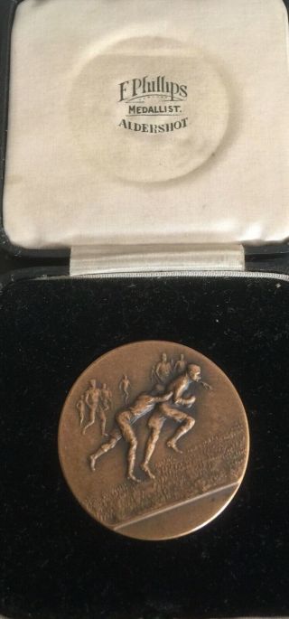 Vintage Army Rugby Union Medal Army Rugby Cup 1931 - 32