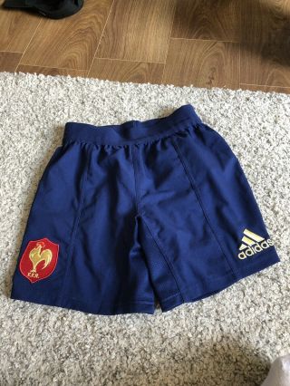 Small Mens Vintage Adidas France Rugby Shorts Football Festival