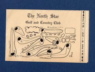 Vintage 1967 Card North Star G.  & C.  C.  Ithaca Mi.  & Garland Lodge & Golf Resort