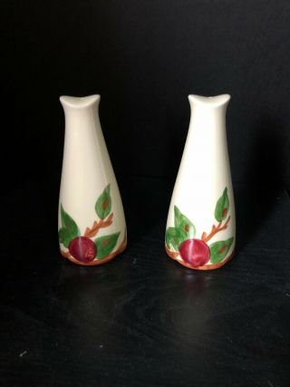 Vintage Franciscan Ware Apple Pattern Tall Salt And Pepper Shakers 6 Inch