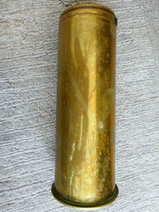 Vintage Wwi Military Brass Shell Case / Trench Art