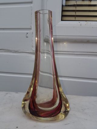 Vintage Caithness Art Glass Vase From The Oban Range Designed By Charles Orr.