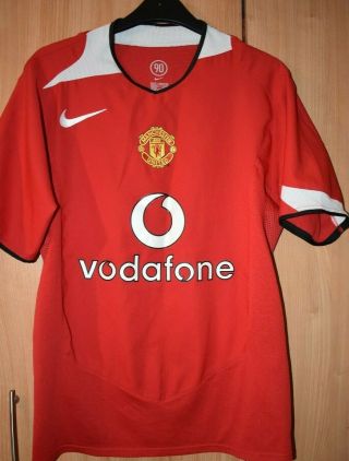 Nike Vintage Manchester United Home Shirt 2006 Size On Tag Small App 38 "