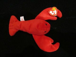 Vintage Ty Beanie Baby Pinchers 4026 Red Lobster Errors 1993