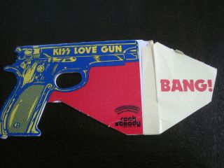 Vintage 1977 Kiss Love Gun Vinyl Paper Bang Insert Casablanca Rock Steady Lp