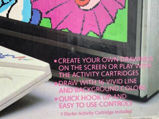 VINTAGE 1987 VIDEO ART LJN TOYS GAME SYSTEM W/2 GAMES DISNEY W/BOX 7141 2