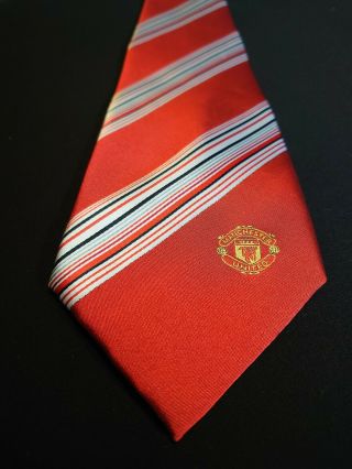 Vintage Manchester United Official Merchandise Tie As Worn By Sir Alex Ferguson