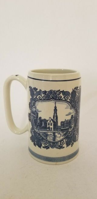 Blauw Delft Holland Handpainted Vintage Beer Coffee Mug Stein Cup