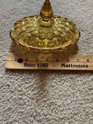 Vintage Anchor Hocking Amber Glass Covered Butter Dish