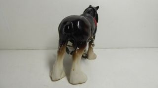 VINTAGE DRAUGHT HORSE TEAM WORK HORSE IN HARNESS CHINA PORCELAIN STATUE 2