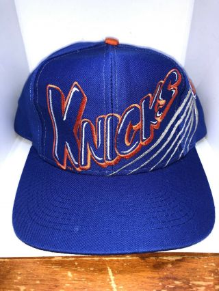 Vintage The Game Nba York Knicks Hat Cap Snapback Blue Orange
