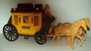 Large,  Vintage,  Processed Plastics Wells Fargo Stagecoach,  Complete