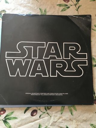 Vintage 1977 Star Wars Movie Sound Track Lp Album Record 2t - 541