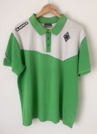 Vtg Kappa Borussia Monchengladbach Polo Shirt Trikot Fohlenelf Light Green 2xl
