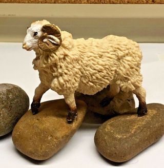 Vintage 1991 Safari Ltd.  Wildlife Black Ram Sheep Animal Figure Plastic Toy
