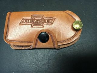 1950’s Chevrolet Vintage Leather Key Case From Dealer In Sanford Me