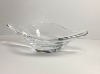 Vintage French Daum Glass Trinket Dish Vase Signed 1960/70s
