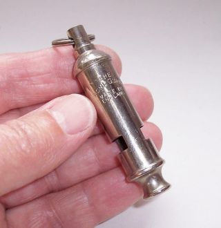 Vintage Early 1930s The Acme Guide Whistle Hudsons - Nickel Brass