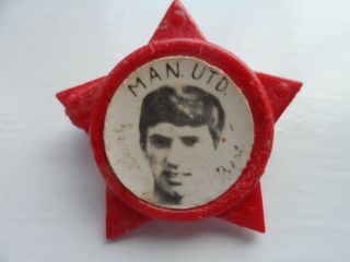 George Best Manchester United Plastic Star Badge Vintage