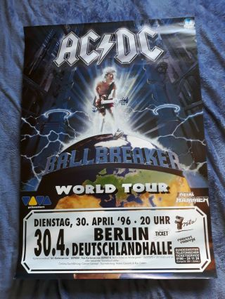 Ac/dc - Vintage Tour Poster - Berlin