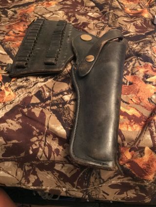 Vintage Black Leather Gun Hoster