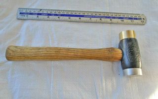 Vintage Double Ended Thor Brand Hammer C/w Ends In Alloy & Brass Old Tool