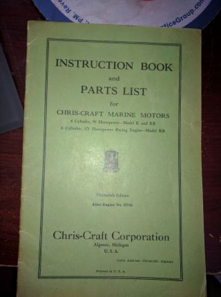 Vintage Chris - Craft Instruction Book And Parts List