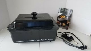 Vintage Nesco 4 Quart Black Roaster Oven Electric 5 - In - 1 Cooker