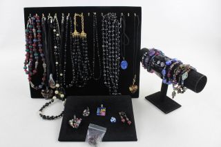 25 X Vintage & Retro Glass Jewellery Inc.  Foiled,  Necklaces,  Earrings,  Pendants