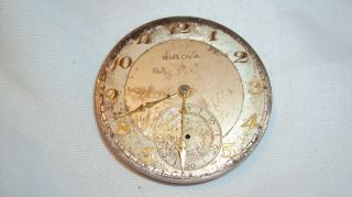 Vintage Bulova 17ah 17 Jewel Pocket Watch Movement Parts Repair
