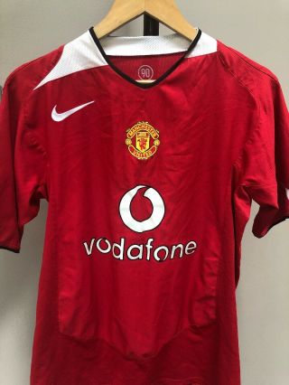 Mens Manchester United Fc Vtg Home Football Shirt 2004 - 06 Nike Jersey Size M