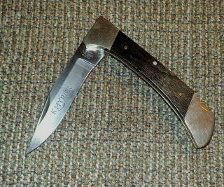 Vintage Khyber Folding Knife,  Model 1607,  4 " Blade,  Made In Japan.  Locks Tight