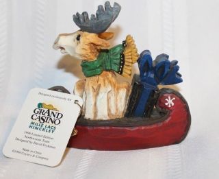 David Frykman Northwoods Moose Figurine Grand Casino Vtg 1998 2
