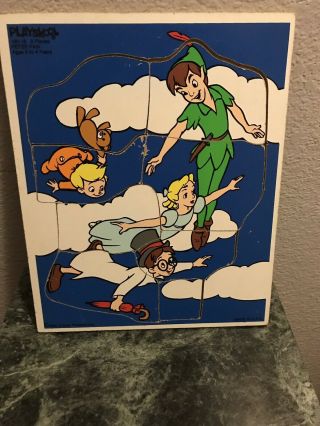 Vintage Peter - Pan Playskool 8 Piece Wooden Puzzle