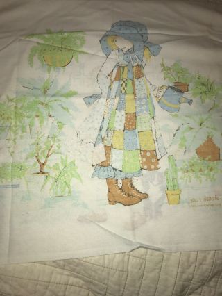 Vintage Holly Hobbie Single Standard Double Sided Pillowcase Plants Cactus
