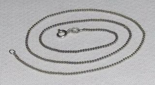 Vintage Solid 925 Silver Curb Link Necklace/chain By Arezzo