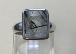 Vintage Sterling Silver 925 Tourmaline Quartz Ring Sz 6.  5 Ew34