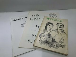 Vintage 4 - H Song Books Set Of 3 Summer Camp Songs Campfire Activities