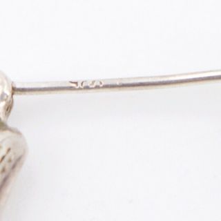 VTG Sterling Silver - Etched Filigree Crescent Moon Hoop Earrings - 7.  5g 4