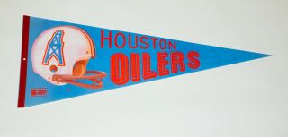 Vintage Houston Oilers Football Nfl Pennant Large