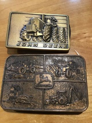 2 Vintage John Deere Belt Buckles