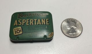 Vintage Blackstone Aspertane Tablets Advertising Medicine Tin Full Contents 5